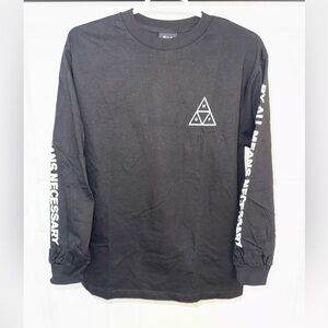 New HUF Essentials Triple Triangle Long Sleeve Tee